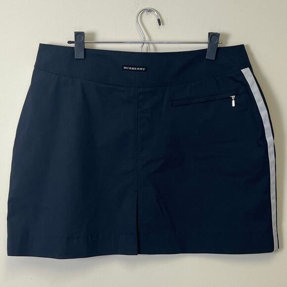 NEW Burberry Golf Skort Skirt 12 Black White Nova Check - Picture 4 of 11